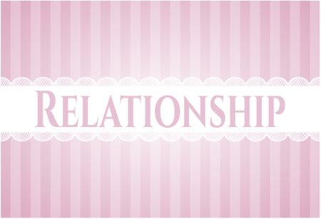 Relationship retro style card, banner or poster