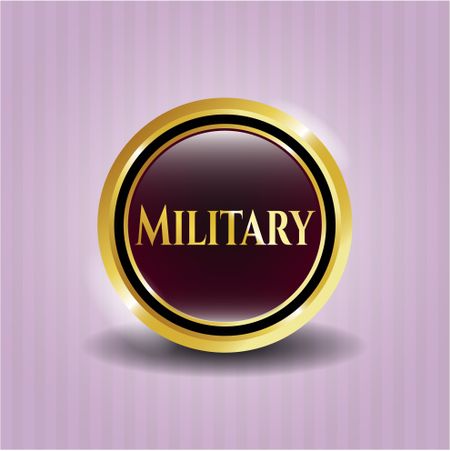 Military gold shiny emblem