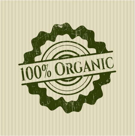 100% Organic rubber grunge stamp