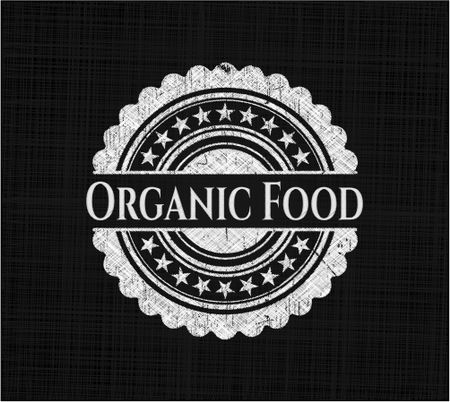 Organic Food chalk emblem