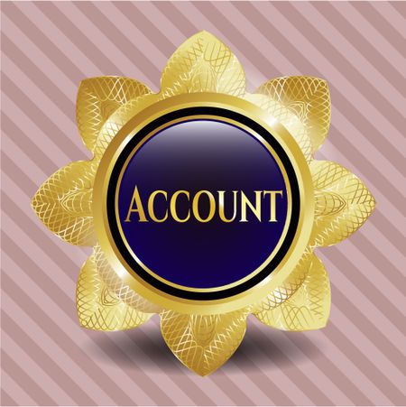 Account gold emblem or badge