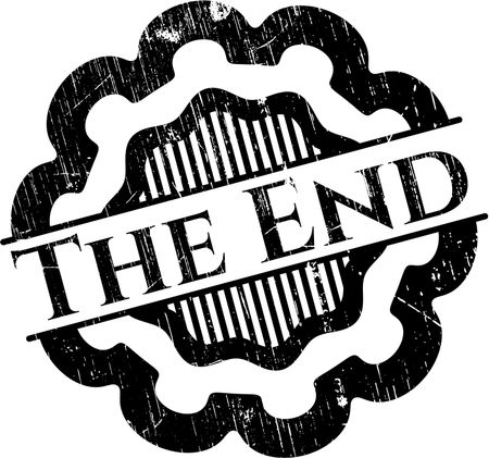 The End rubber stamp with grunge texture