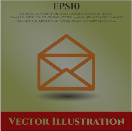 Envelope vector icon or symbol