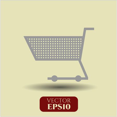 Shopping cart vector icon or symbol