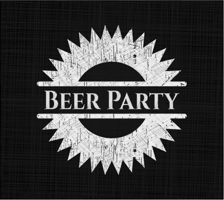 Beer Party written with chalkboard texture