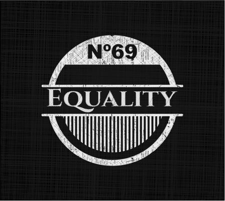 Equality chalk emblem written on a blackboard