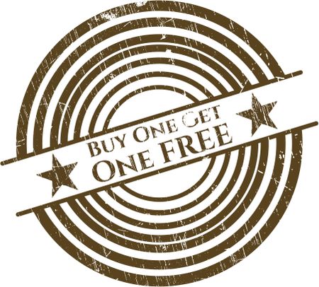 Buy one get One Free grunge stamp