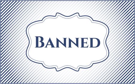 Banned colorful poster