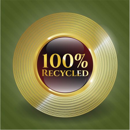 100% Recycled shiny badge