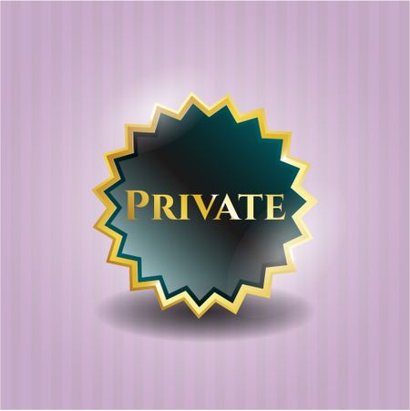 Private gold badge or emblem