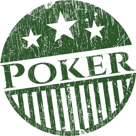 Poker grunge stamp