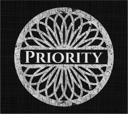 Priority written on a chalkboard