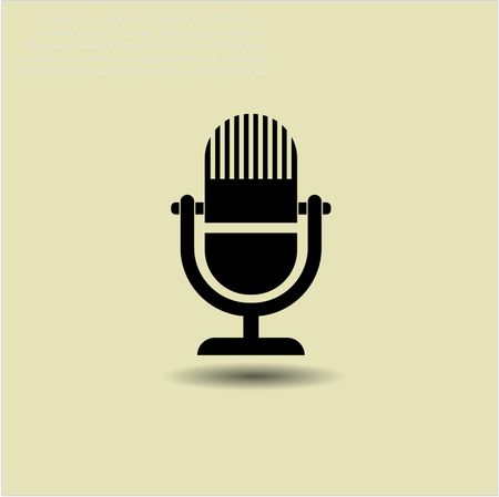 Microphone vector icon or symbol