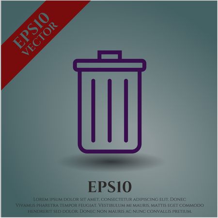 Trash Can icon vector illustration