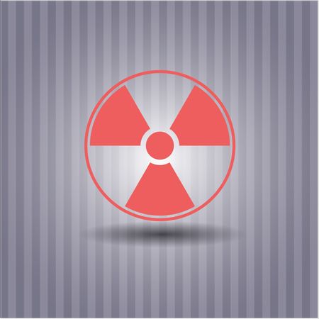 Nuclear, radioactive icon or symbol