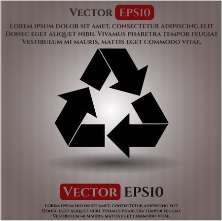 Recycle vector icon or symbol