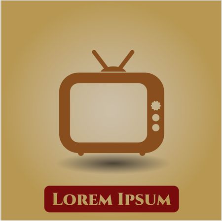 Old TV (Television) icon vector illustration