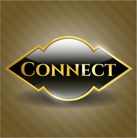 Connect golden emblem or badge