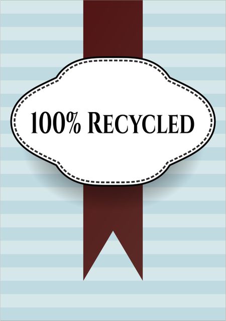 100% Recycled poster or card