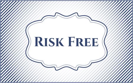 Risk Free banner or card