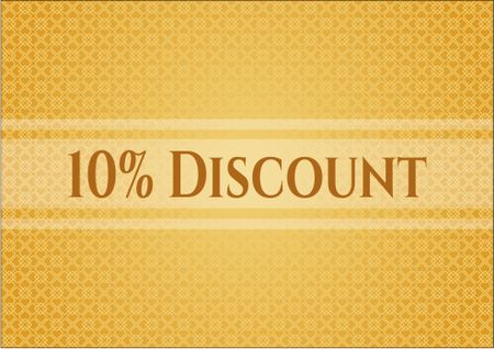10% Discount card, colorful, nice design