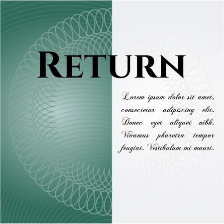 Return poster or card