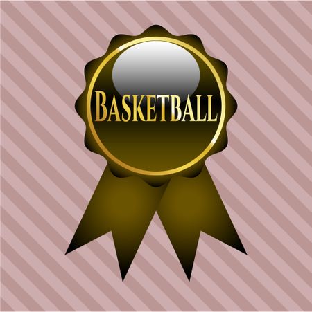 Basketball gold ribbon