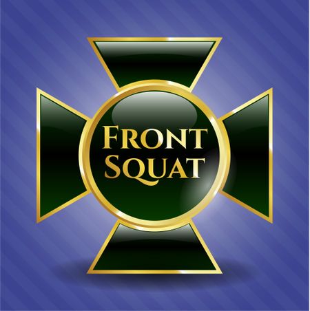Front Squat gold shiny emblem