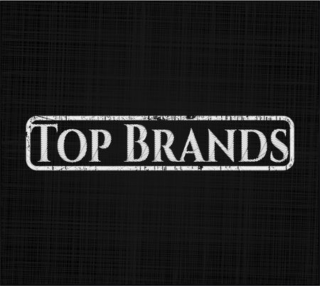 Top Brands written on a blackboard