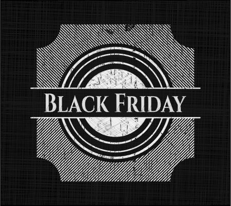 Black Friday with chalkboard texture