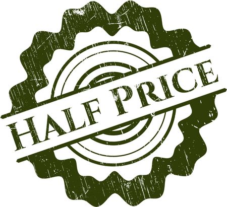 Half Price rubber grunge stamp