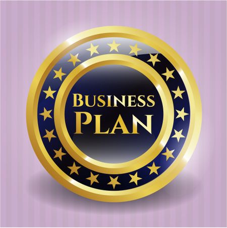 Business Plan gold emblem