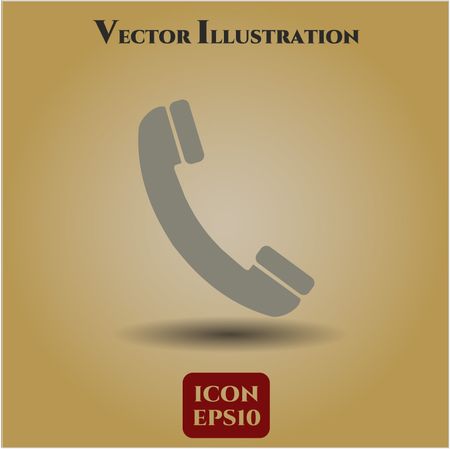 Old Phone vector icon or symbol