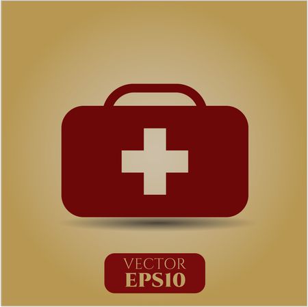 Medical briefcase icon
