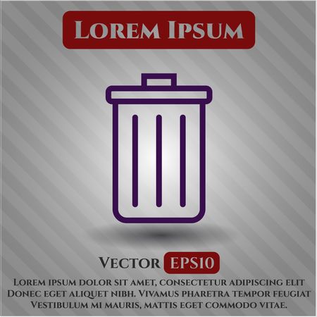 Trash Can icon vector illustration