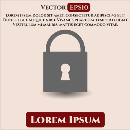 Closed Lock icon vector illustration