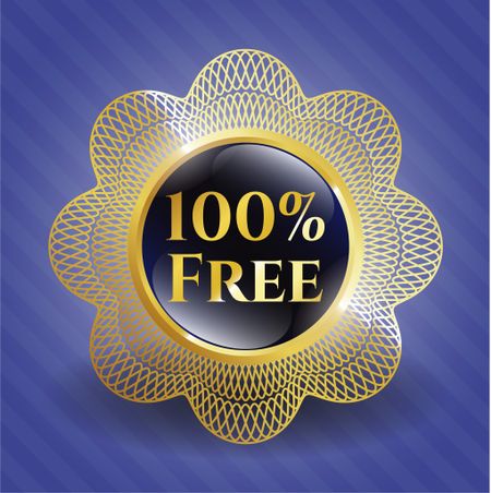 100% Free golden emblem or badge