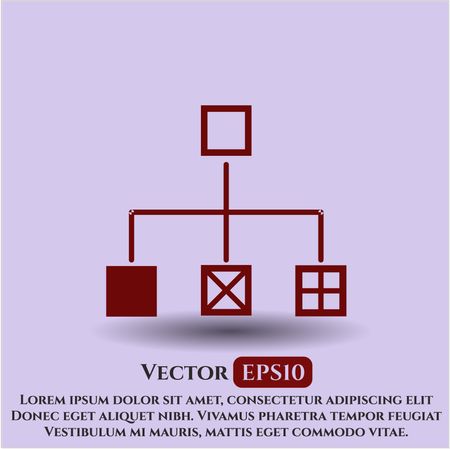 Flowchart vector icon or symbol