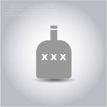 Bottle of alcohol vector symbol