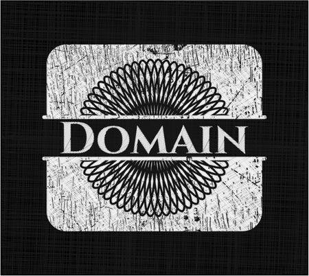 Domain written with chalkboard texture