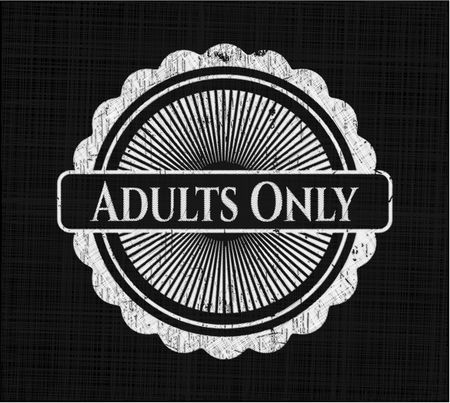 Adults Only with chalkboard texture