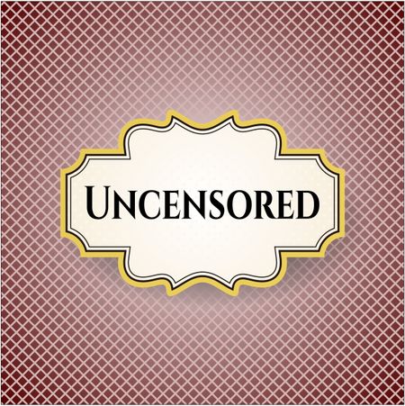 Uncensored vintage style card or poster