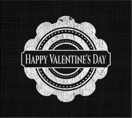 Happy Valentine's Day on blackboard