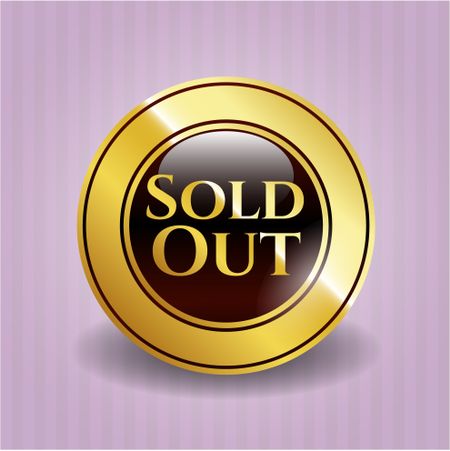 Sold Out gold shiny badge