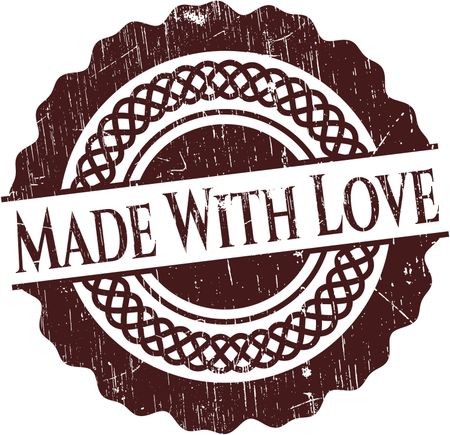 Made With Love rubber grunge seal