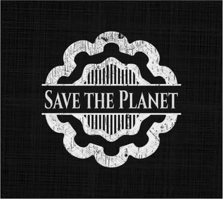 Save the Planet written on a blackboard