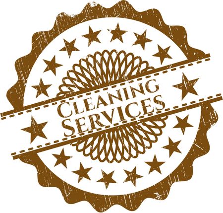 Cleaning Services rubber grunge texture stamp