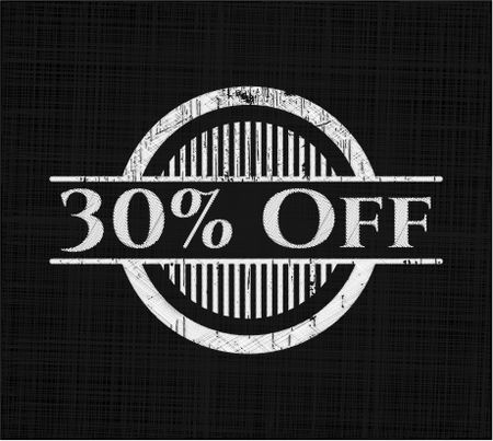 30% Off on chalkboard