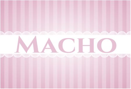 Macho retro style card, banner or poster