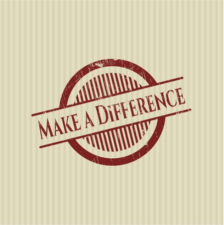 Make a Difference grunge stamp